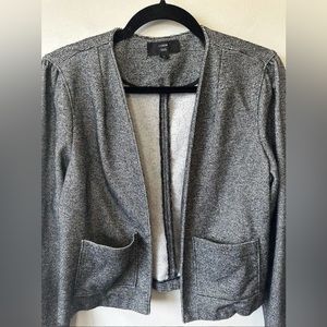 J.Crew 365 Boucle Blazer Open Front Heathered Black Size Medium